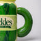up close of pickle shaped handle