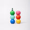 colorful stackable round highlighter set showing the green highlighter