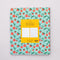 back view of mint to do planner with all over cherries and strawberry print