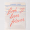 library card sticker with red 'book lover forever'