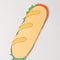 stacked two pieces of bread, lettuce, tomato, cheese, and mortadella bookmarks