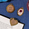 set of 3 locket shaped magnetic books marks