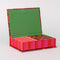 Interior of packaged set of 2 cherry print playing card decks