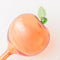 set of 2 glass peach watering globes