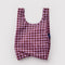 pink and raspberry houndstooth baby baggu