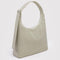 sideview of celadon (sage) nylon shoulder bag