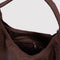 interior of coffee nylon shoulder bag