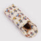 cream puffy sunglass sleeve with mickey and friends print with sunglasses inside