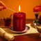 model lighting cranberry sauce can shaped candle