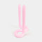 un-lit light pink twist candle