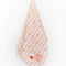 hanging white tea towel with red fruit grid and snoopy eating cherries print