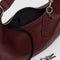 black interior black leash of mahogany recycled leather medium crescent bag with matching strap and trim