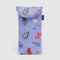 periwinkle puffy glasses sleeve with colorful sea creature print