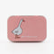 back view of pink tin