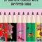 10 graphite pencils with dip-tipped ends