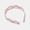 pink and white checkered wavy acetate headband