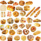 40 bread holographic stickers