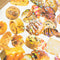 up close of 40 bread holographic stickers
