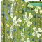 green quilted tote bag with white floral print and teal interior