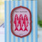 blue and white vertical stripe frame
