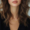 model wearing gold mixed link necklace