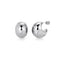 silver chunky huggie earrings