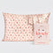 light pink cherry print satin pillowcase and box