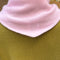 back view of model wearing light pink bandana
