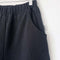 up close of washed black cotton pants