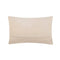 back view of cream rectangular throw pillow with black 'BOOK CLUB' across the front and colorful floral print