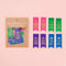 set of eight colorful 'award ribbon' sewing labels