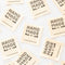 scattered cotton cream 'hand made by' write-in sewing labels