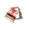 opened acetate compact with stacked book design