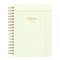 yellow and red grid 'notebook paper print' notebook with gold foil 'professional overachiever - in my organized era' across the front