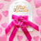 packaged set of two hot pink velvet hair bow clips