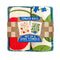 set of 2 tea towels with tomato and basil prints in biodegradable container