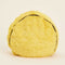 back view of yellow smiley face heating plush