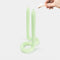 pastel green twist candle with double wick