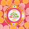 poker chip trinket tray with colorful print with 'the lucky lady casino $500' across the front surrounded by poker chips