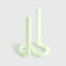 pastel green twist candle with double wick