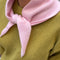 model wearing light pink bandana