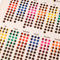 up close of moon phases on colorful lunar phases 2025 wall calendar