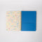 interior scribble page and blue pocket folder