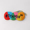 colorful beaded ornament with beaded 'bookworm' across the front