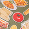 up close of realistic food fridge magnets