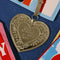 gold locket luggage tag