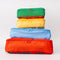 Front view of set of 4 packing cubes with various sayings and realistic prints
