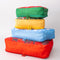 Staggered set of 4 packing cubes with various sayings and realistic prints