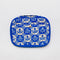 blue and white Scandinavian floral go tech pouch