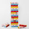 colorful folk floral stacking tumbler game with pieces at the bottom
